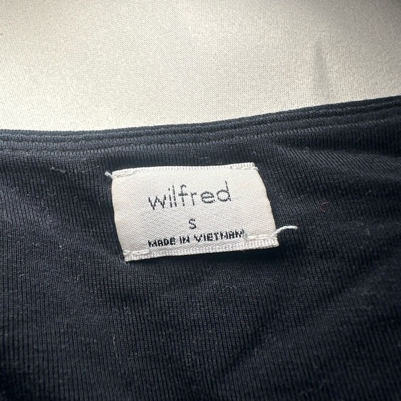 Aritzia Wilfred Black Square Neck Long Sleeve Top - Picture 2 of 5